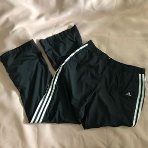 Adidas classic windbreaker pants with side stripes